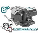 Tornillo de Banco Tipo C 8" 2500 Kgs Base Giratoria Total Tools THT6186